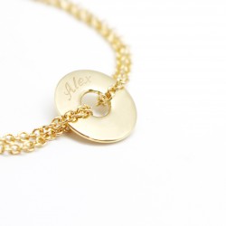 chain bracelet to personalise gold plated