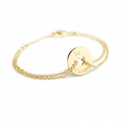 chain bracelet to personalised gold plated